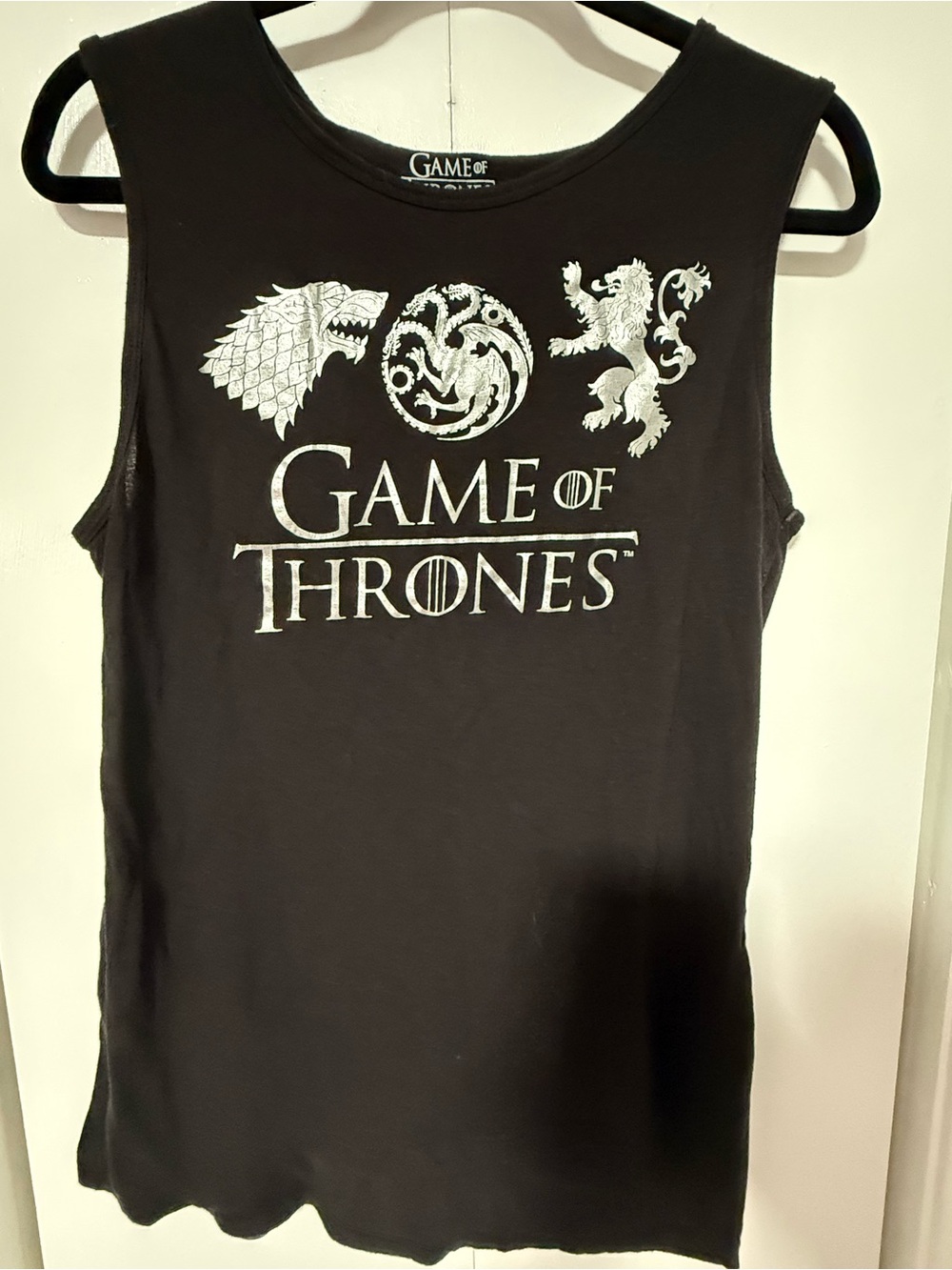 Game of Thrones House Sigils Black Graphic Tank Top XXL